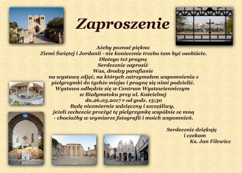 Zaproszenie Ziemia Swieta